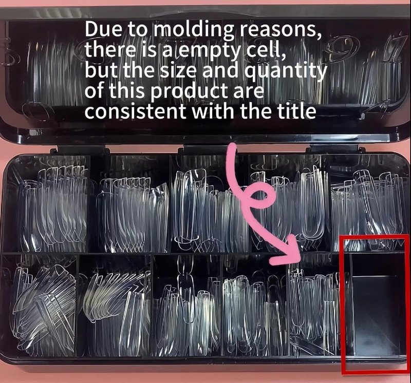 Cycullinyt 250pcs Sculpted XXLong Square Soft Gel Nail Tips, Professional False Nail Tips with Box - 10 Sizes Full Cover Clear Acrylic Press On Fake Nails for Extension Manicure Salon DIY at Home