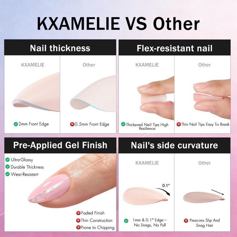 Chrome Baby Blue Press on Nails Short Almond, Shiny Soft Gel Fake Nails with Glazed Sparkle UV Finish, 30 Pcs Designed Glue on Nails Short Stiletto, Reusable Thick Cute Nail Set with Glue