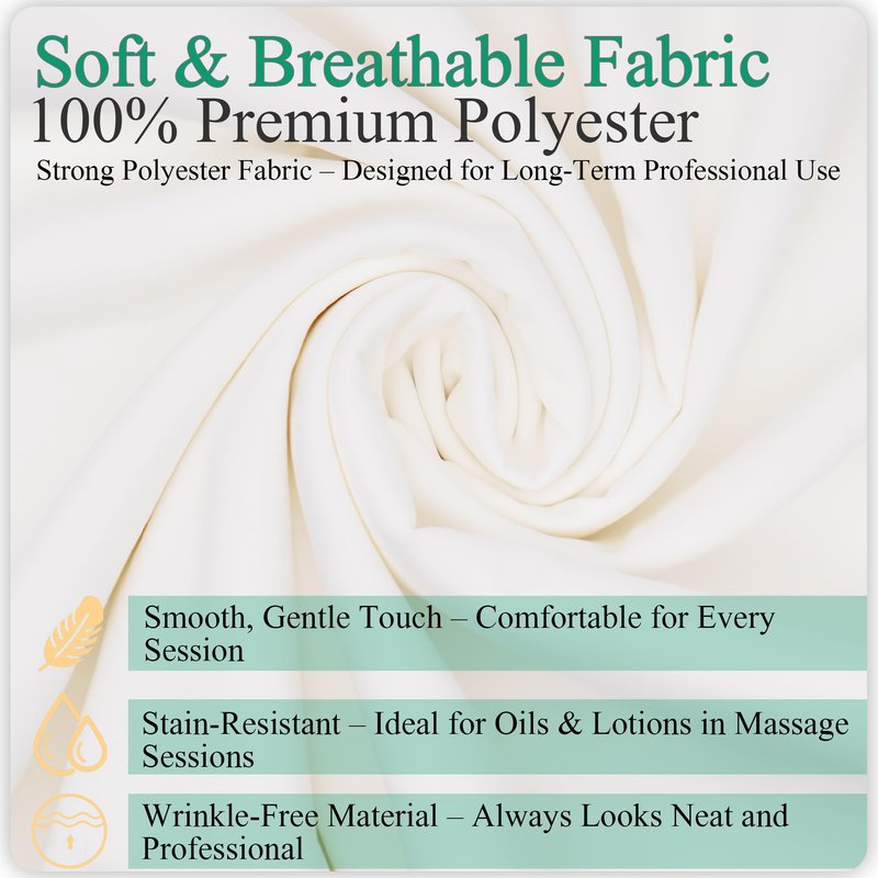 MAYOKEN® 2PCS Massage Table Sheets with Face Hole – 95" x 56" Extra-Large Polyester Cover, Wrinkle-Resistant, Machine Washable, Durable Massage Table Sheets for Professional Spa & Salon Therapy