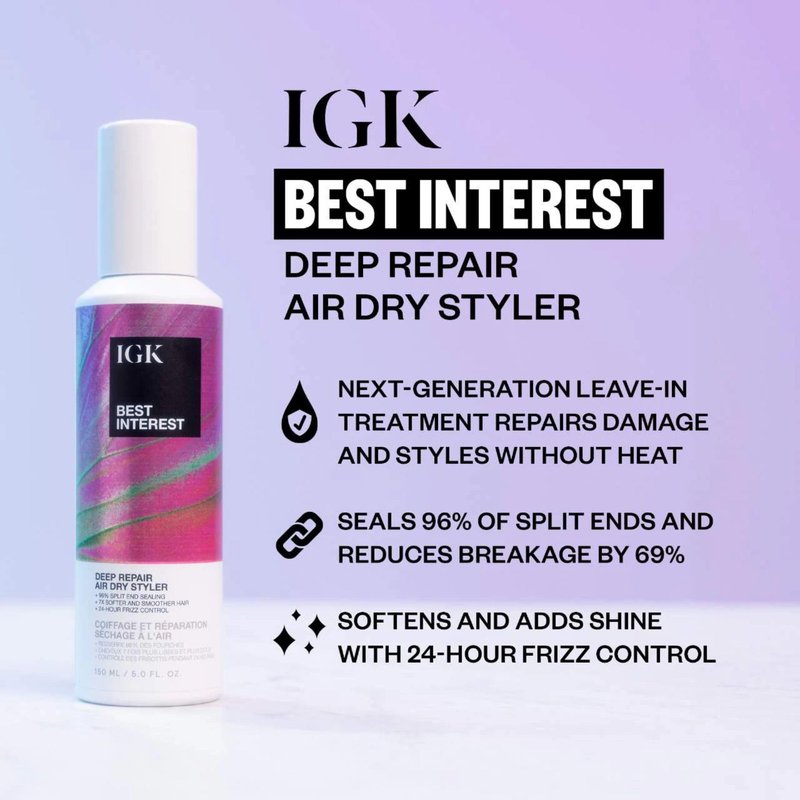 IGK Best Interest Deep Repair Air Dry Styler 150 ml / 5 oz