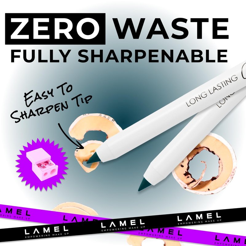 Lamel No Smudge Gel Eyeliner - Waterproof Pencil for 10-Hour Wear | Lagoon Shade, Vegan & Sweat-Proof