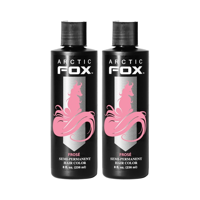 Arctic Fox Semi-Permanent Hair Dye - Vegan Pastel Pink Frosé | Ammonia-Free, Long-Lasting Color, 8 Fl Oz (Pack of 2)