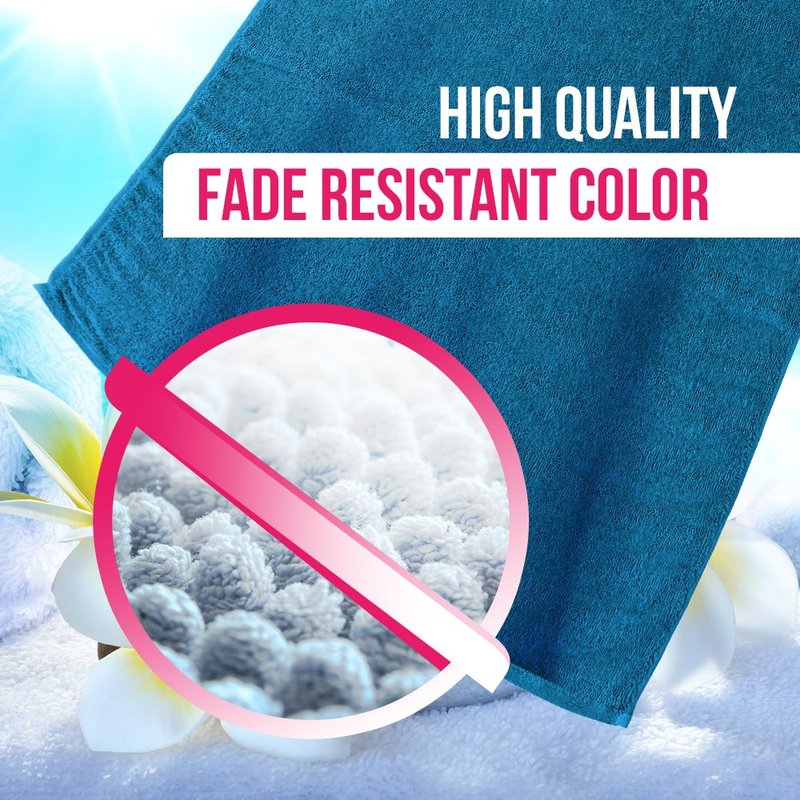 CrystalTowels 7-Pack: 27" x 52" 100% Cotton Extra-Absorbent Bath Towels (Brights)