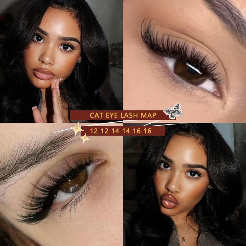 QUEWEL Lash Clusters Kit - 320 Pcs 30D & 40D Eyelash Extensions | Wispy 9-16mm with Bond & Seal Glue