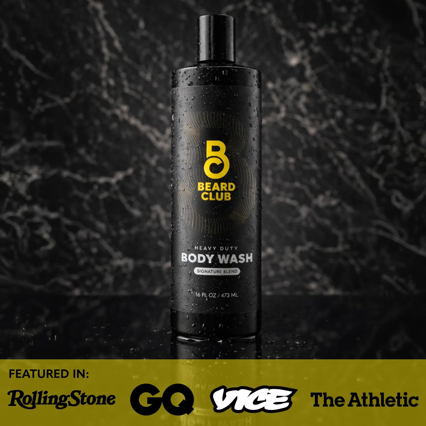 The Beard Club Mens Body Wash – Heavy Duty Shower Gel for Men with Exfoliating Clean, Rich Lather & Signature Scent – Men’s Body Wash for Deep Cleansing & Fresh Skin – 16 fl oz