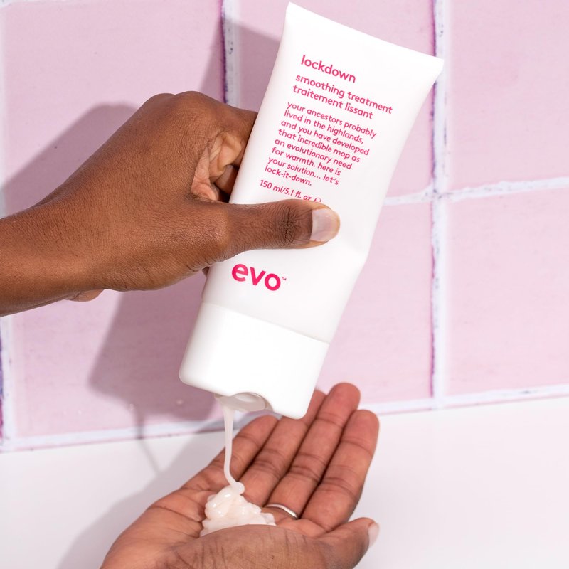 Evo Lockdown Leave-In Smoothing Treatment for Frizzy & Color-Treated Hair - Anti-Frizz, Humidity Control & Detangler - 5.1 fl oz