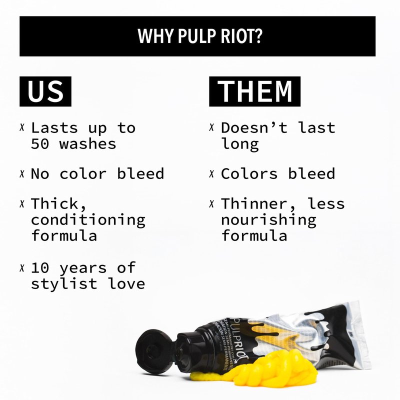 Pulp Riot Semi Permanent Hair Color Jam – Violet, Long-Lasting Vibrancy, Anti-Overworking Formula, Vegan, Conditioner-Based, 4oz Tube