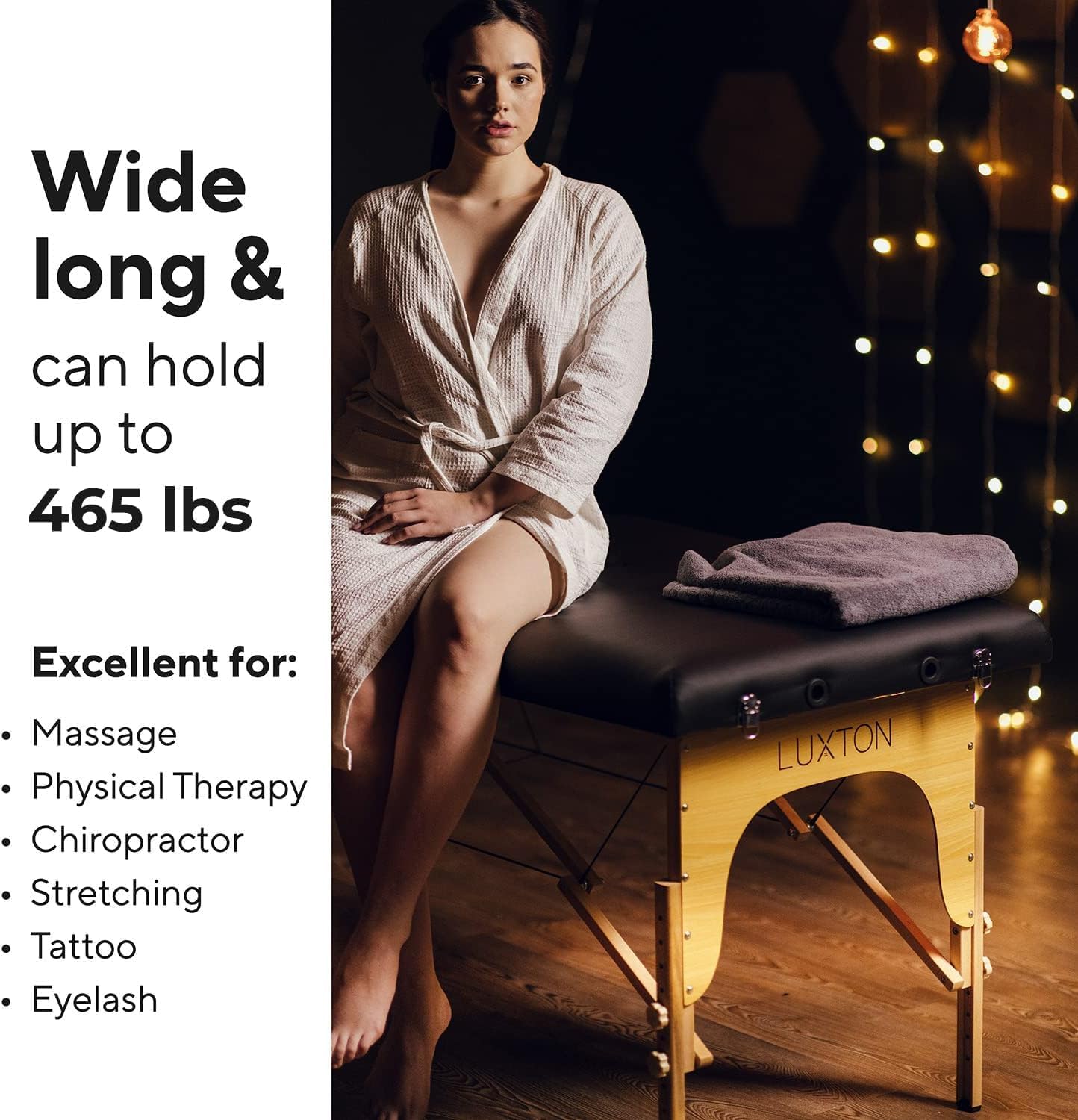 Skiennix Premium Foam Massage Table - Portable & Foldable, Height Adjustable, 72" Long, 27" Wide with Accessories & Carrying Case
