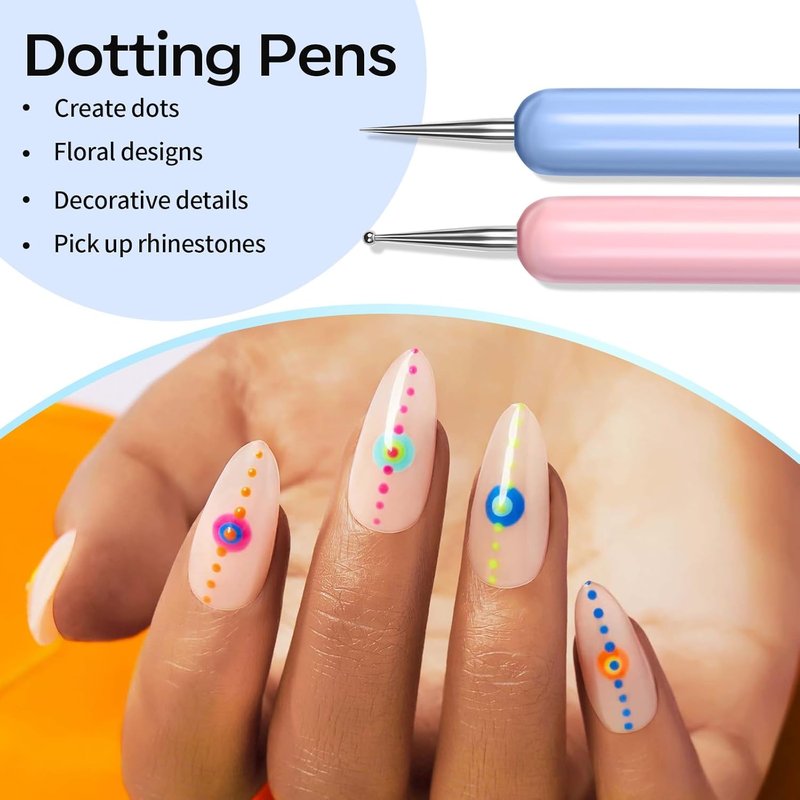 Modelones Nail Art Brushes Set - Professional Gel Polish & 3D Design Tools for Salon & DIY Use