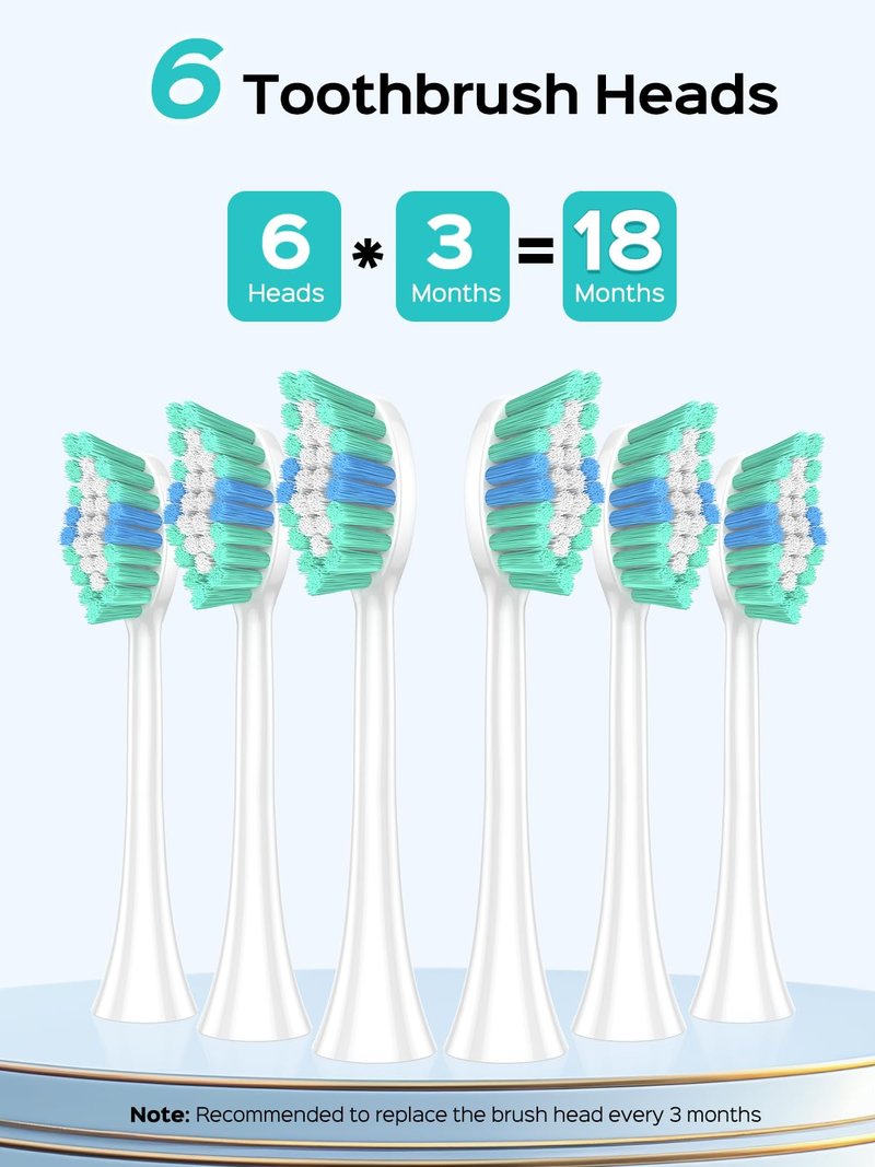 COSLUS Sonic Electric Toothbrush for Kids & Adults C40(DY-108Pro): 47000 VPM for Deep Cleaning with Travel Case - 5 Modes for Sensitive Teeth & Braces, Wireless Charging, 6 Brush Heads, Pink (1PC)