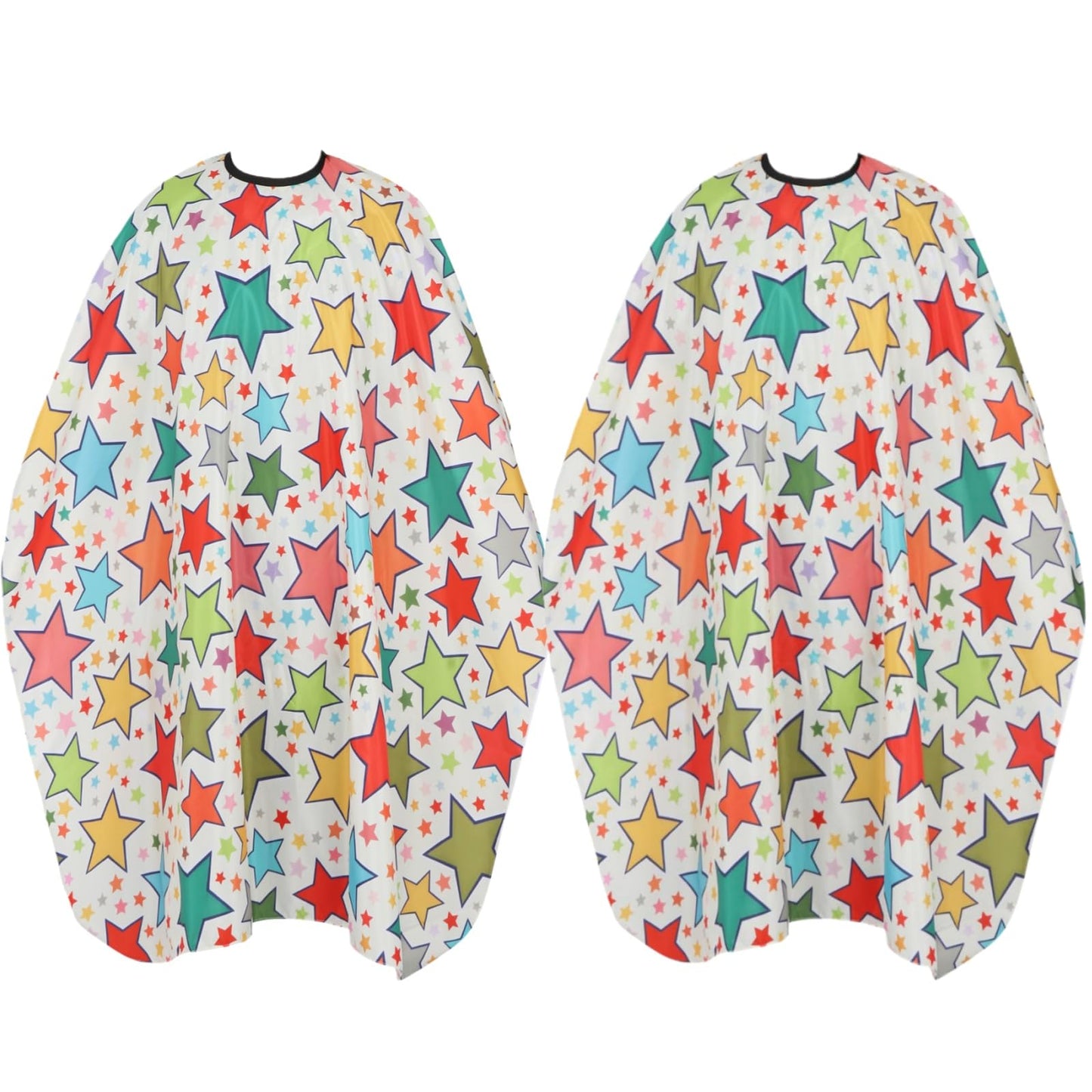 YELEGI Professional Hair Cutting Cape(2Pcs), Salon Barber Cape with Adjustable Snap Closure, Waterproof Hair Dye Color Cape Hair dressing stylist apron (Star)