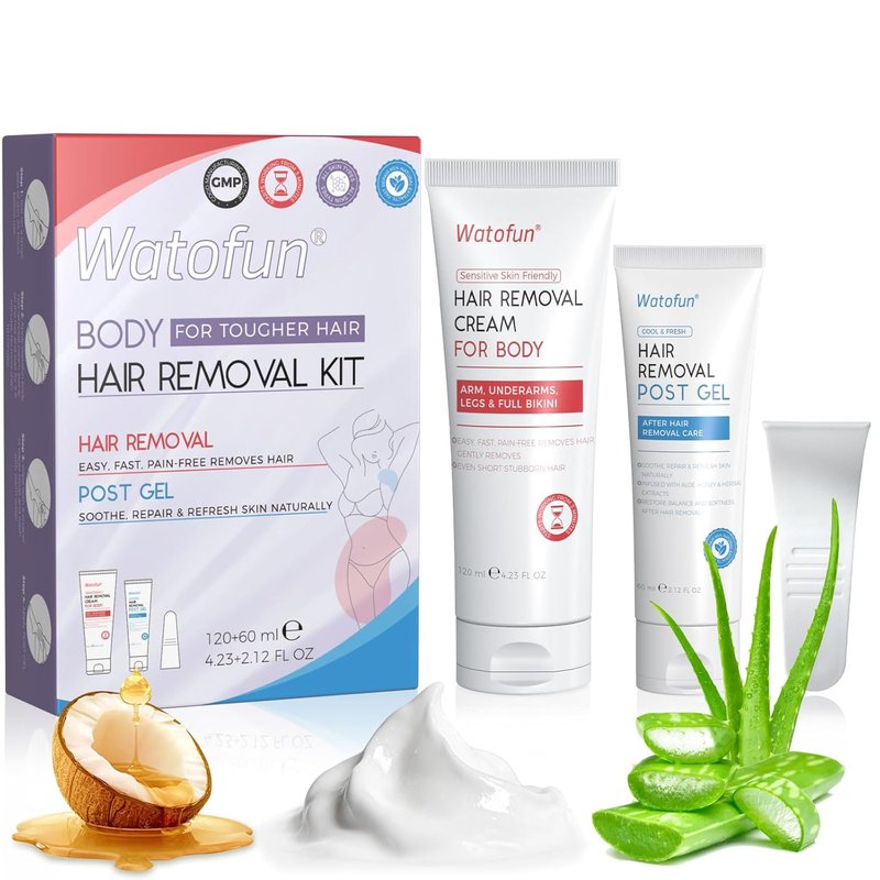 Aloe Vera Body Hair Removal Cream for Women - Painless Depilatory for Sensitive Skin | 6.35 Fl Oz