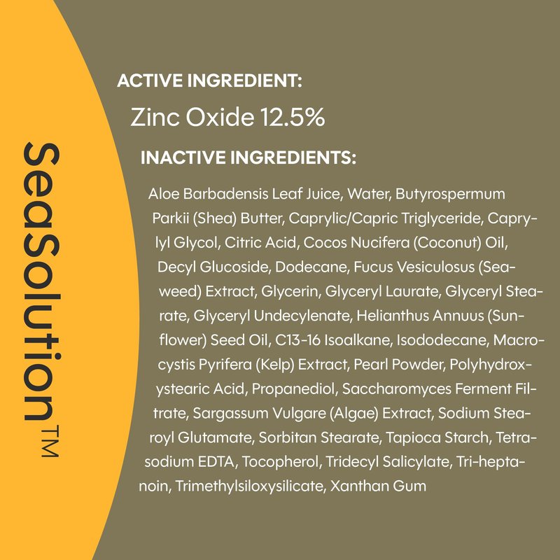 SABIYA In The Sun Mineral Sunscreen SPF 30, Broad Spectrum Zinc Oxide, Daily Sun Protection for Face and Body, Lightweight Formula with SeaSolution™, 3.4 oz