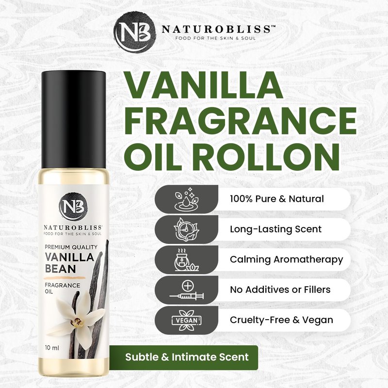NaturoBliss Vanilla Perfume, Fragrance Oil Roll On 10 ml