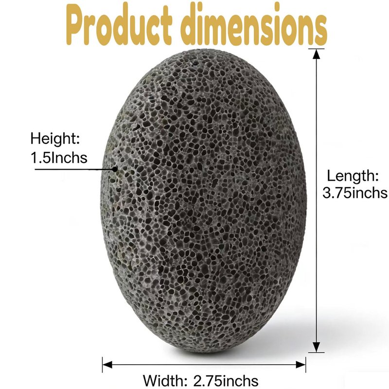 Natural Foot Pumice Stone for Feet, Borogo 4-Pack Lava Pedicure Tools Hard Skin Callus Remover for Feet and Hands Grey
