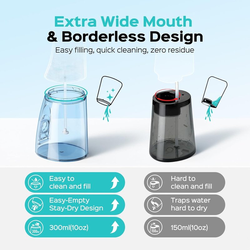 COSLUS C51 Portable Water Flosser for Teeth: 3 Modes & 6 Pressure Settings with Jet Mode Water Dental Pick for Orthodontic, Braces, Sensitive Gums, Compact for Travel, for Multiple Users, ADA Accepted