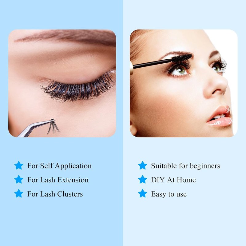 Eyelash Glue for Cluster Extensions - Long Lasting Adhesive for Self Application | 5ml - Black