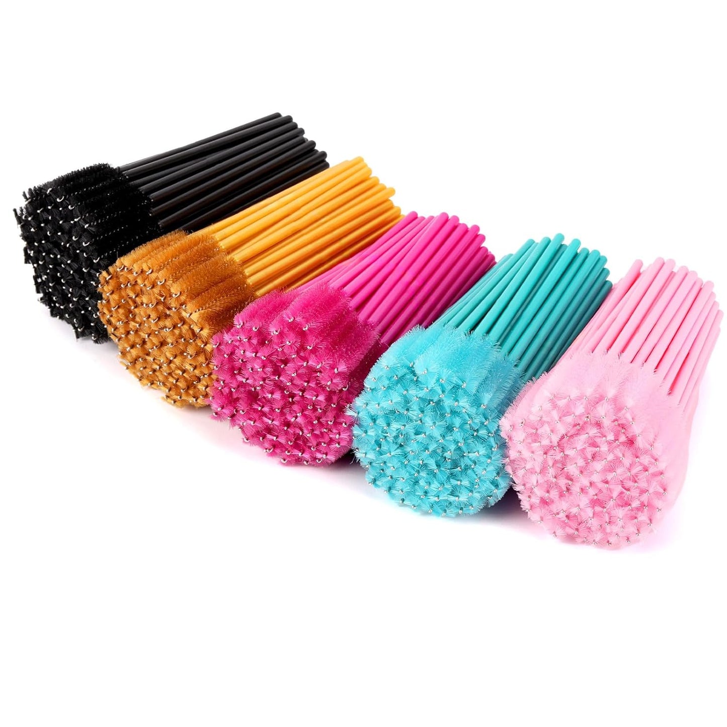 Tbestmax Disposable Mascara Wands - Eyelash Brush Spoolies for Extensions | 5 Color Options
