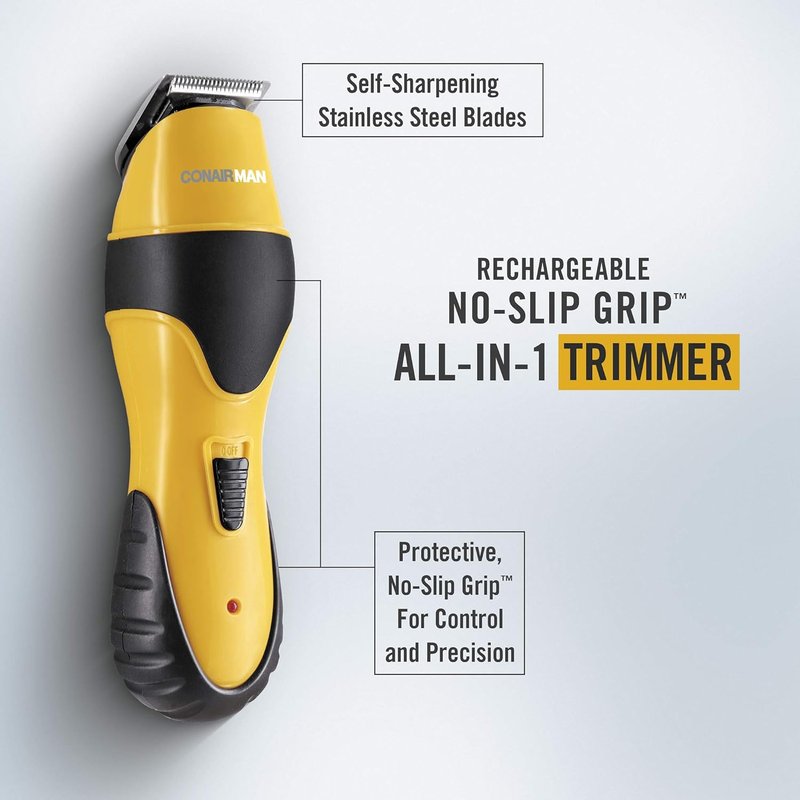 ConairMAN All-in-One Beard Trimmer - Cordless Grooming Kit for Face, Nose & Ear Hair | 6-Piece Set