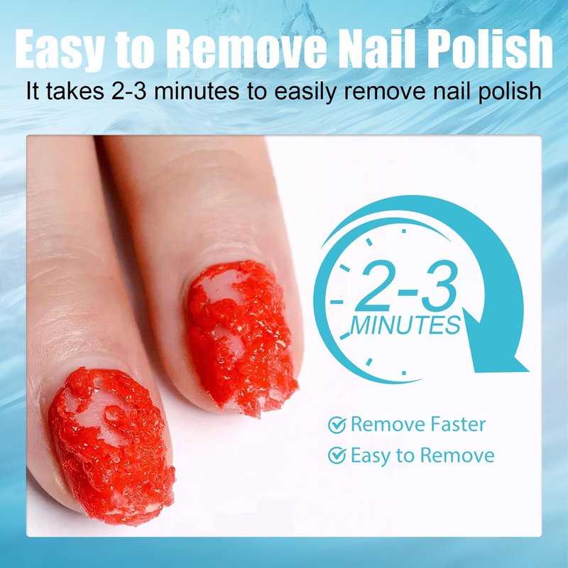 Quick Gel Nail Polish Remover - Easy 3-Minute Formula, No Soaking Required | 15ml, 2-Pack
