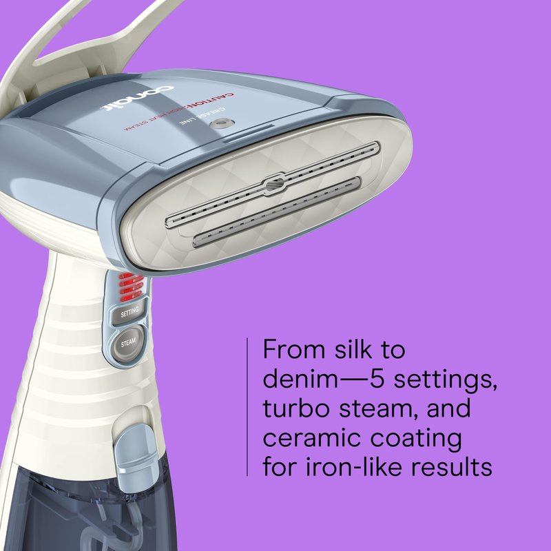 Conair Handheld Garment Steamer for Clothes, Turbo ExtremeSteam 1875W Fabric Clothes Steamers, Hand Steamer for Clothes, Portable Handheld Garment Steamers for Clothes, Handheld Steamer, Blue