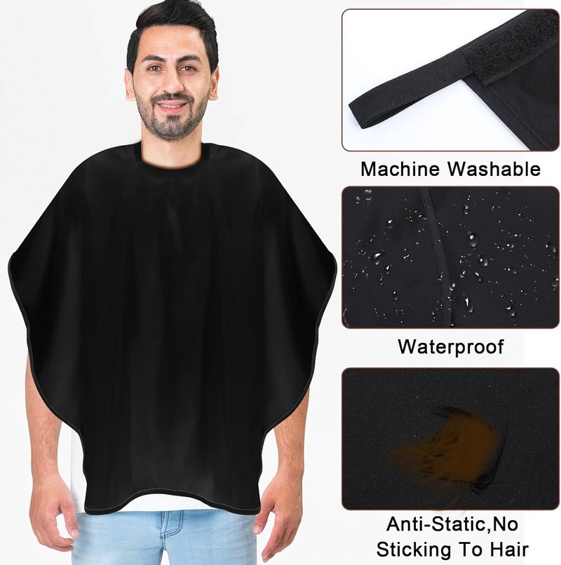 Makeup Capes - 3-Piece Shorty Apron Set for Hair Cutting & Dyeing | Adjustable Closure