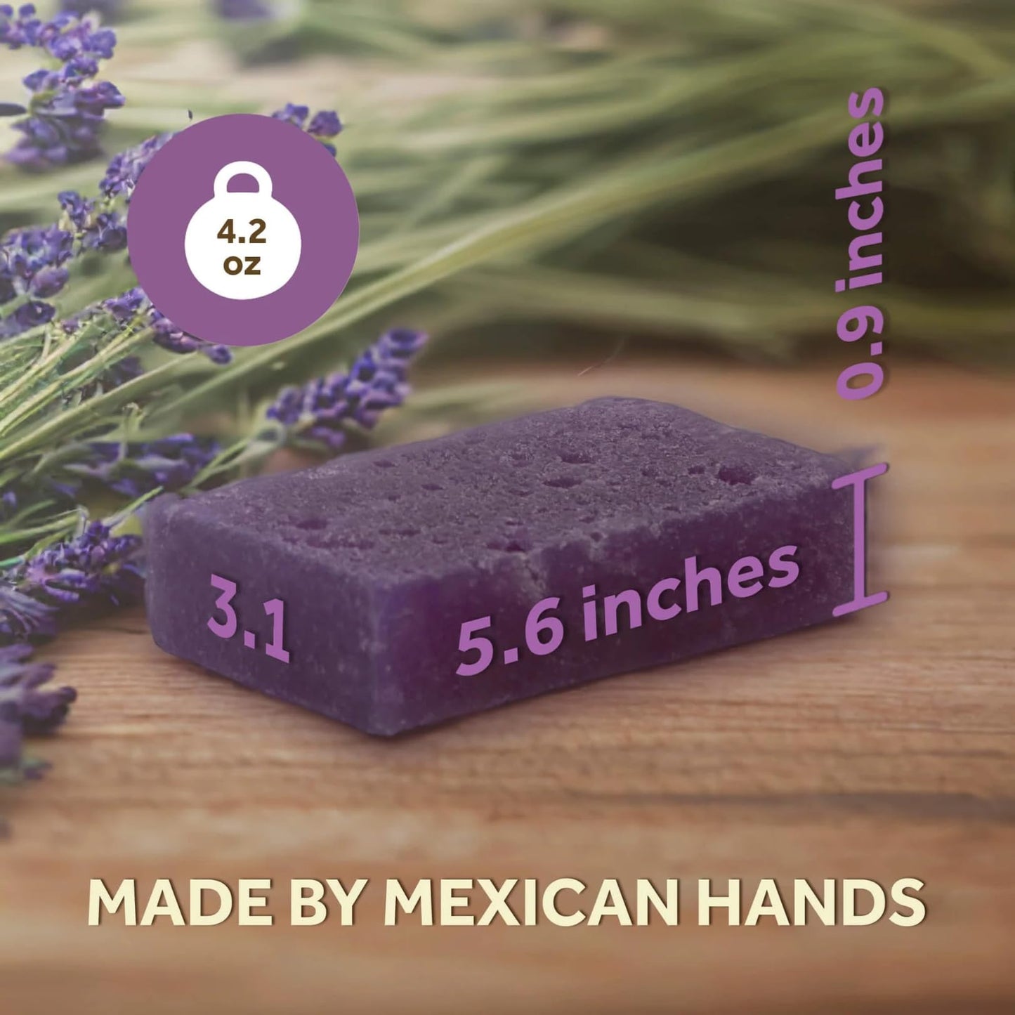 T.Taio Esponjabon Soap Sponge - Cleansing Shower Scrubber - Cleaning Bath Wash Scrub - Oil Removal - Massage & Lather Foot, Elbow, & Face - Bathroom Accessories - Fresh Lavender Scent