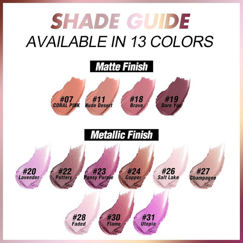 FOCALLURE Ultra Chic Lipstick,Moisturizing Lip Crayon,Lightweight Color without Drying or Fading,Long Lasting Waterproof Lips Makeup,BRAVE