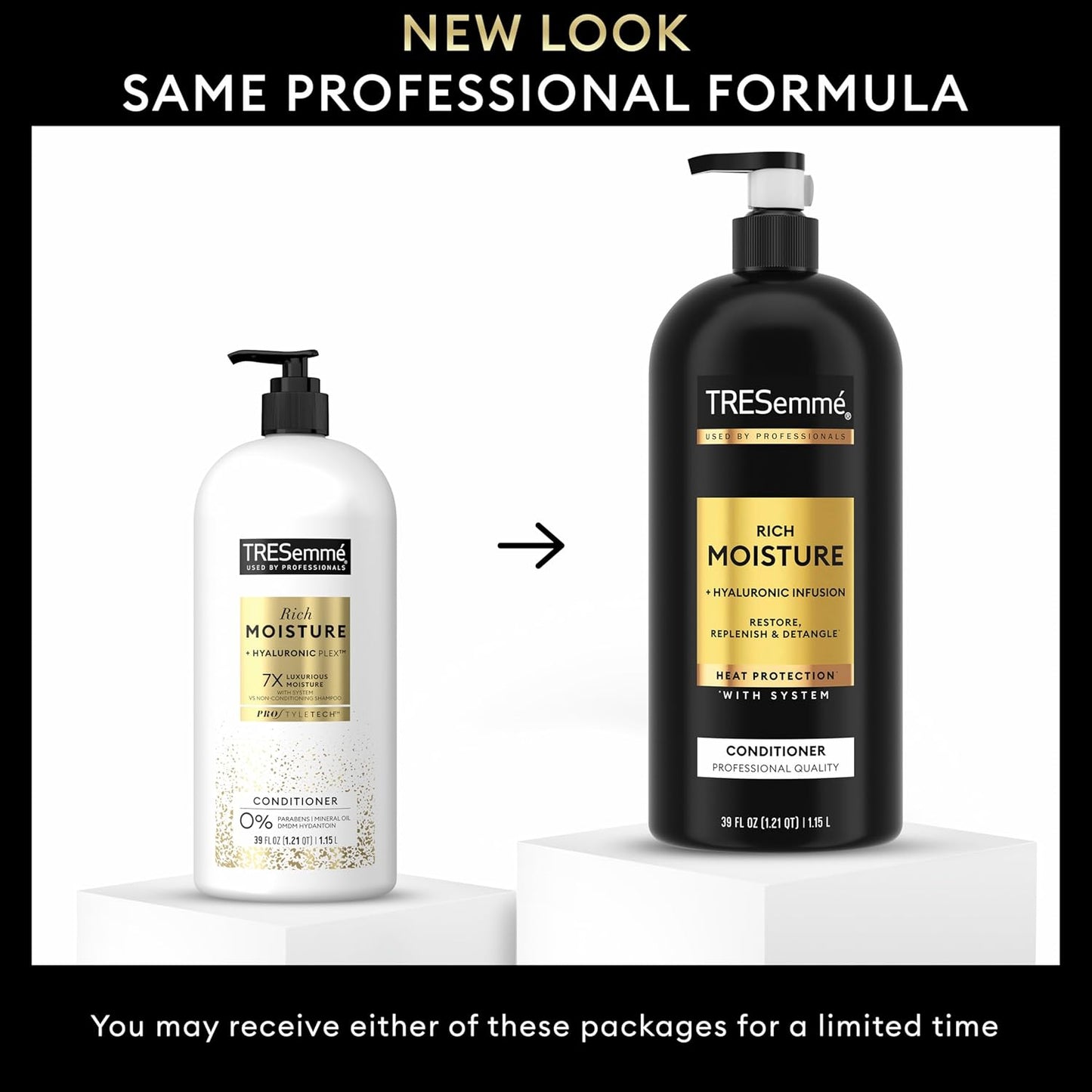 TRESemmé Rich Moisture Conditioner - Hydrating Formula for Dry Hair | 39 Fl Oz with Pump