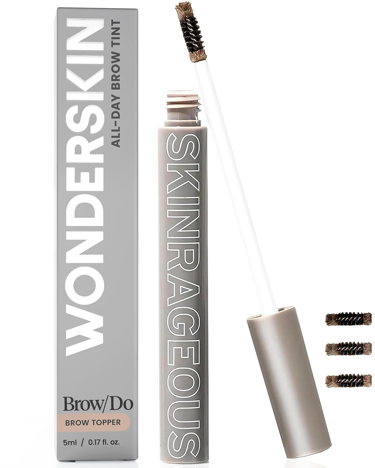 Wonderskin Brow/Do Eyebrow Gel Topper - Skinrageous All-Day Waterproof Tint Mascara (Blonde)