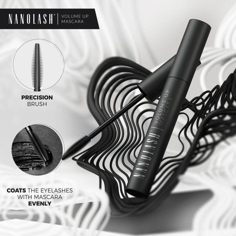 Nanolash Volume Up Mascara 10 ml - Thickening Mascara, False Lash Effect, Black