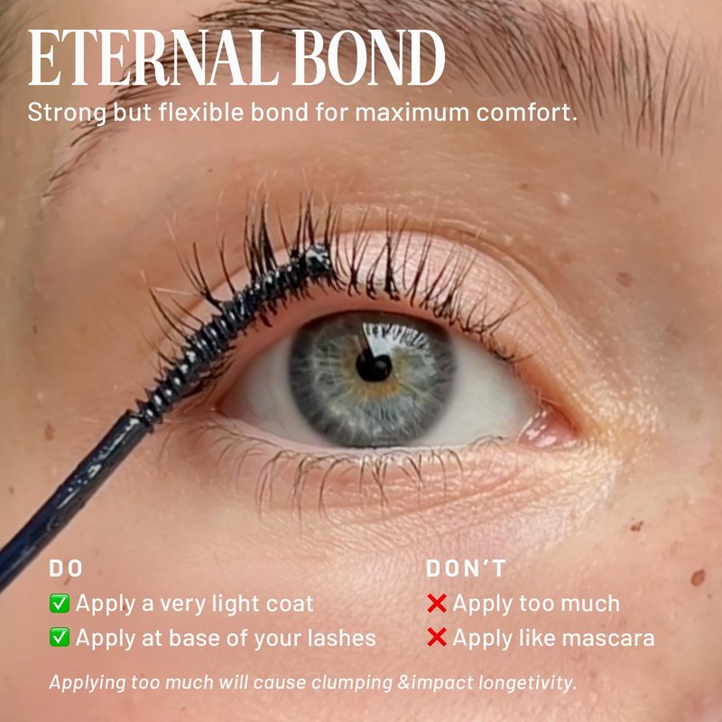 Lilac St - Eternal Bond (Black) Lash Glue & Lash Crystal Coat - Long Lasting & Fast Drying Lash Glue - Sealant for Extended Lash Wear, Reduce Stickiness & Keeps Lashes Clean - Waterproof, Vegan