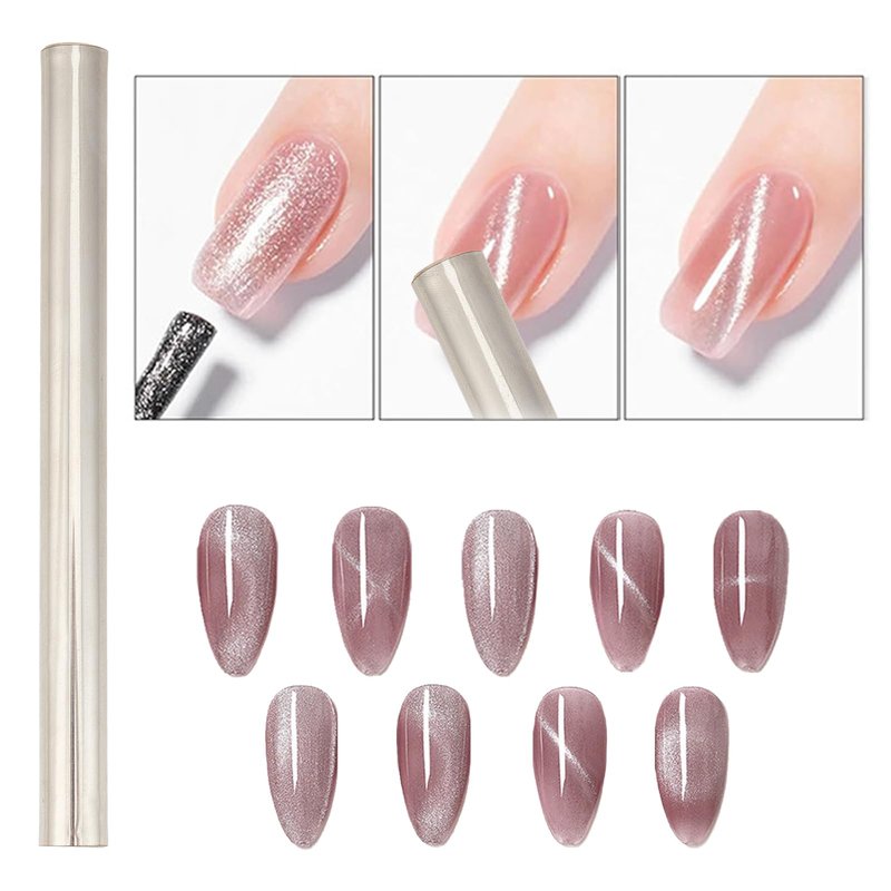 NICENEEDED 38 Pcs Nail Magnet Set, Cat Eye Gel Nail Polish Cat Eye Magnet for Nails, 3D Magnetic Cat Eye Art Cat Eye Magnets Sticks Nail Design Tools Nail Art Accessories