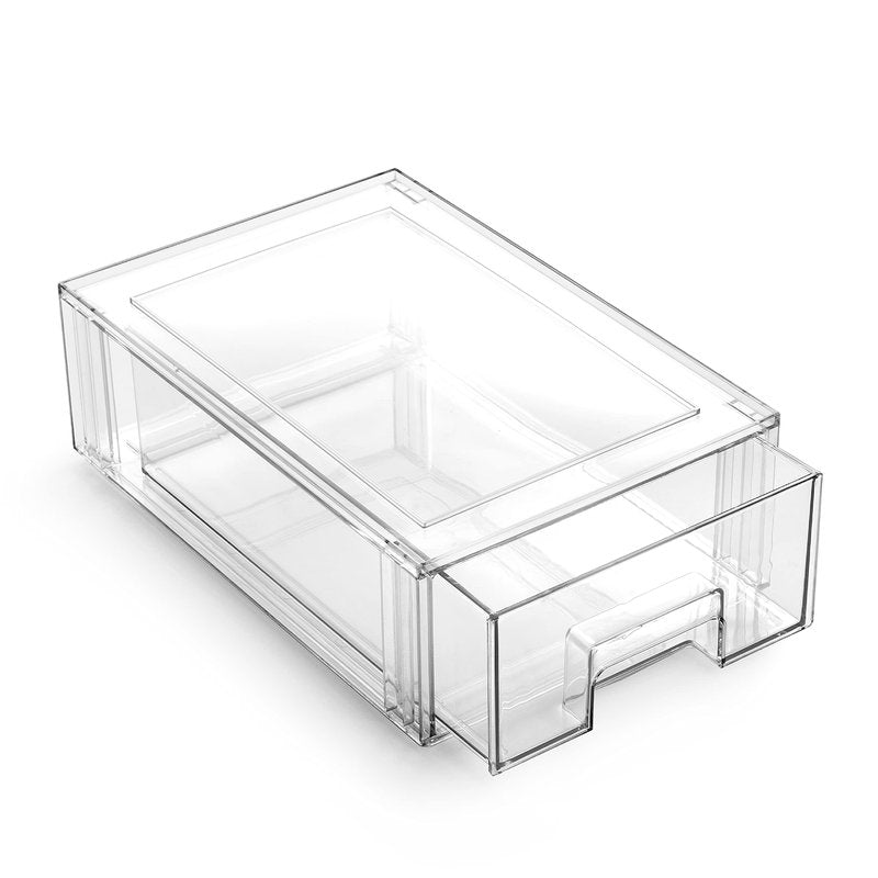 BINO | Stackable Storage Drawers, Small - Clear | THE CRATE COLLECTION | Storage Bins With Drawers | Bathroom Organizers | Under Sink Organizer | Vanity Cabinet Home Organization