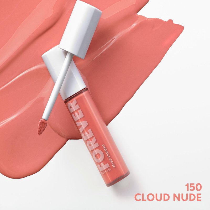 CoverGirl Outlast Forever Velvet Pigment, 150 Cloud Nude, Matte Lipstick, Vegan Formula, Easy to Use, Glides on Effortlessly, Long-Lasting, Perfect Color, 0.30oz
