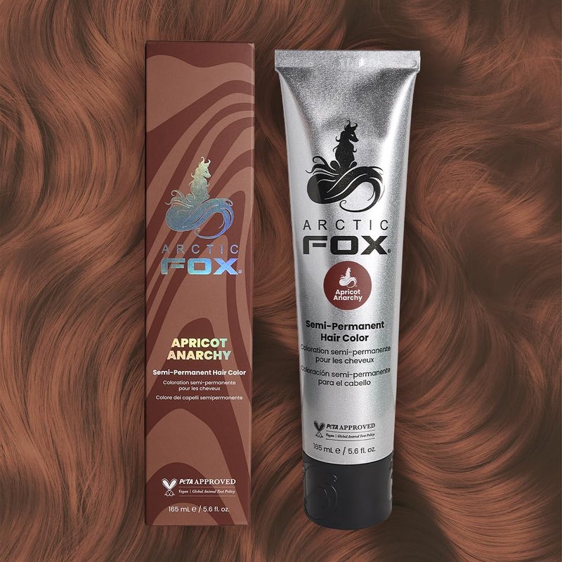 Arctic Fox Semi-Permanent Hair Dye Apricot Anarchy - Vegan, Cruelty-Free, Ammonia-Free - 5.6 fl oz