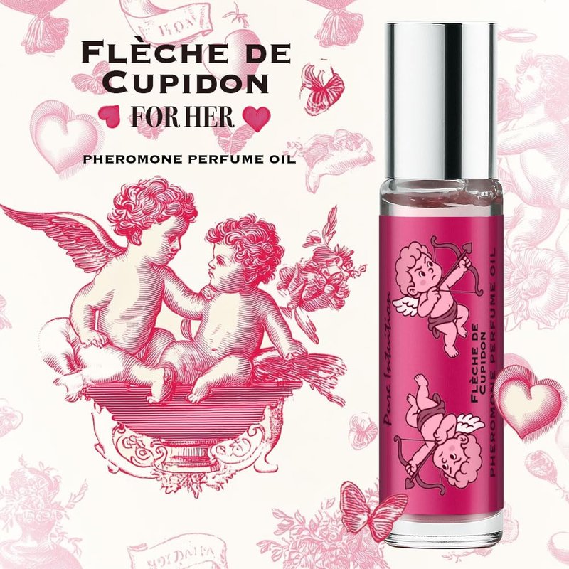 Pure Intuition Flèche de Cupidon Pheromone Cologne for Women Perfume Oil for Her Floral and Fruity Notes Long-lasting - Travel Sized Portable (0.34 fl. oz Roll On)