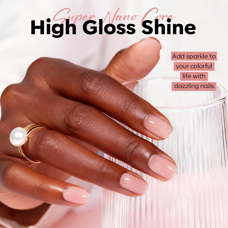 modelones Pink Gel Nail Polish Nude Pink Nail Polish Jelly Sheer Natural Translucent Soak Off U V Gel Clean Girl Valentine Nails for Women Nail Art French Tip Manicure 15 ML