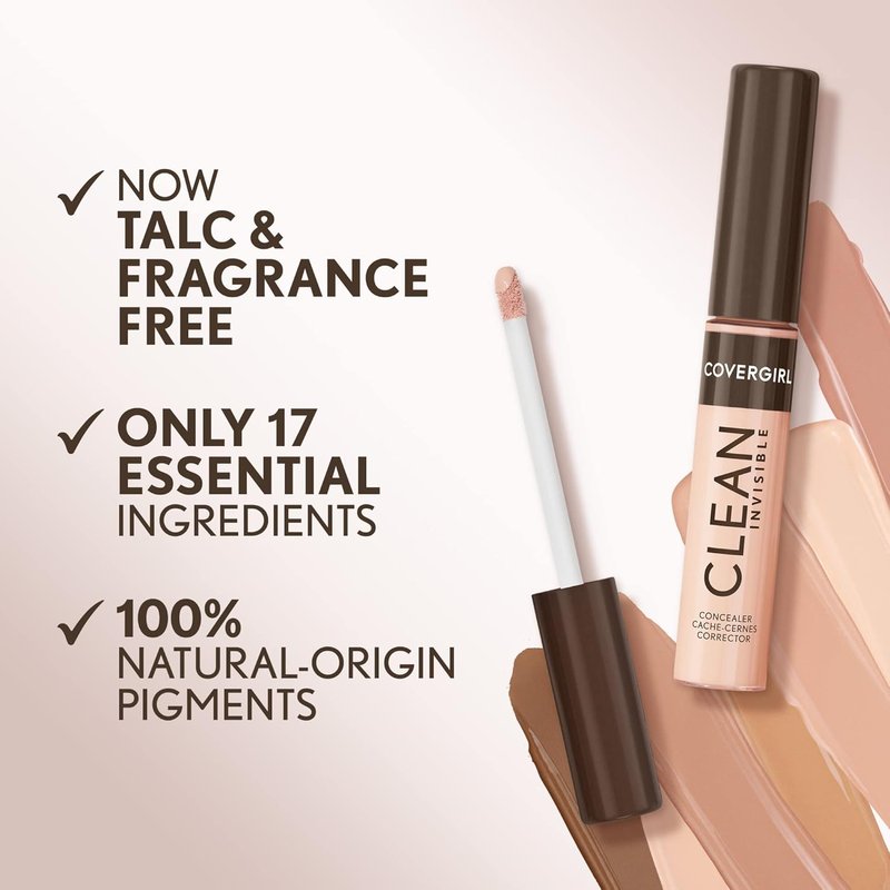 Covergirl Clean Invisible Concealer - Lightweight Hydrating Vegan Formula | Classic Ivory 110, 0.23oz