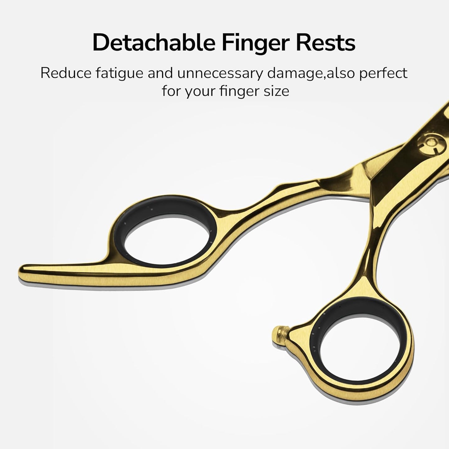 ULG Professional Hair Cutting Scissors Kit - Japanese Stainless Steel Thinning Shears | 6.5 Inch Gold Finish