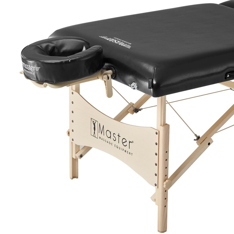 Master Massage 30" Balboa Pro Portable Massage Table Package, Professional Salon Lash & Tattoo Bed, Foldable Wooden Spa Table – Black
