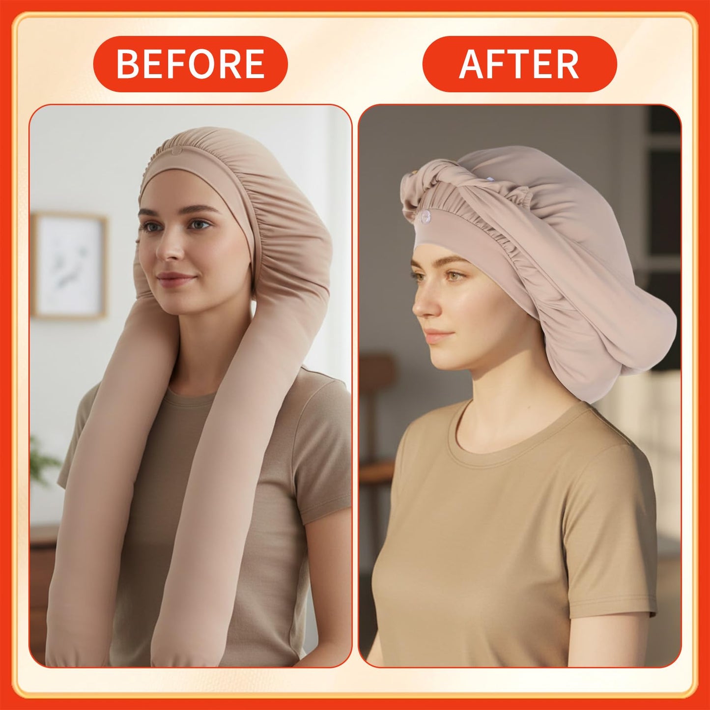 Susade Bonnet for Braids Breathable Hair Braid Bonnets Sleeves 2 in 1 Long Hair Wrap Sleeping Protection for Women