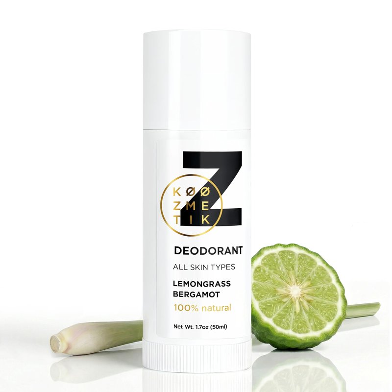 100% Natural Deodorant for Everyday | Aluminum Free | Chemical Free | Long-Lasting Odor Protection | Lemongrass & Bergamot for Daily Freshness | Cruelty-Free | Z KØØZMETIK 1.7oz