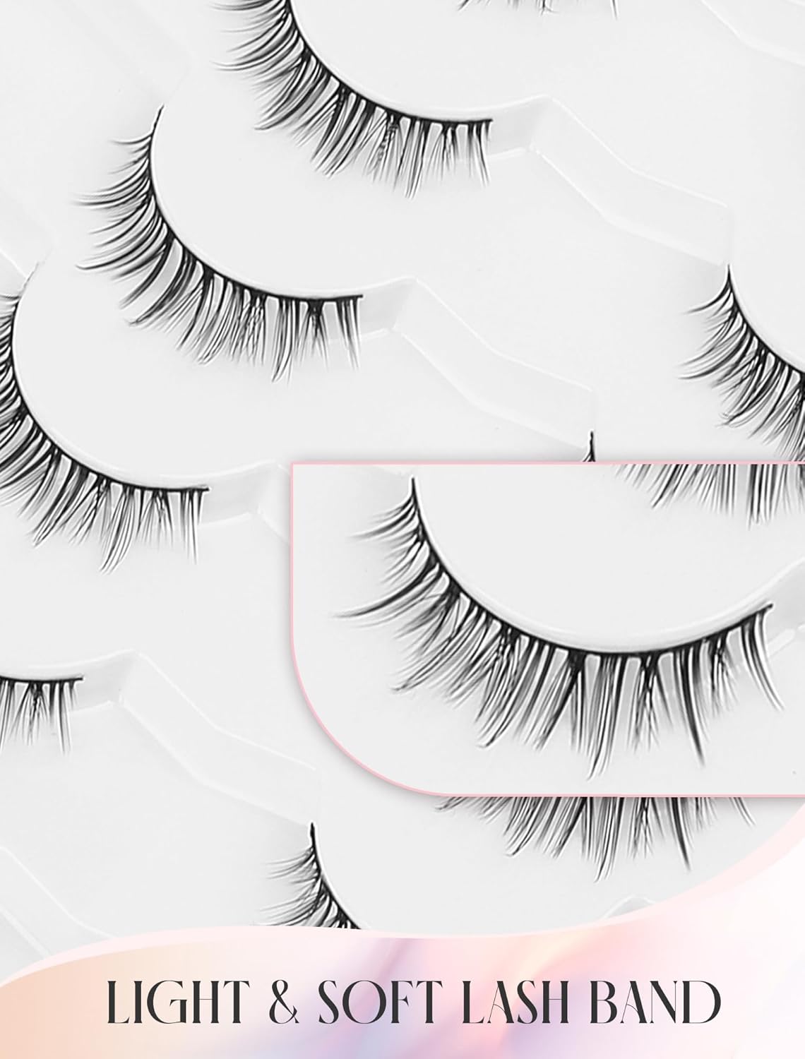 Skiennix Natural Eyelashes - Wispy Short Fake Lashes for a Natural Look | K17