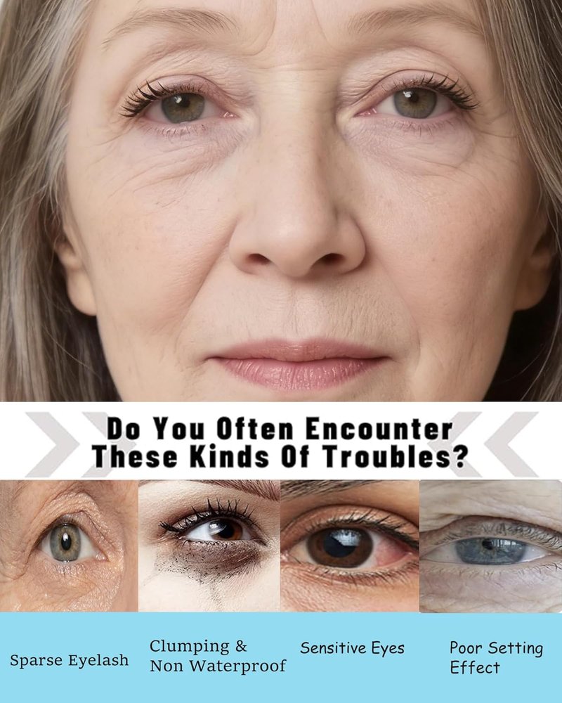 Regine Switzerland Waterproof Mascara for Seniors - Lengthening & Volumizing for Thinning Lashes | Black, Hypoallergenic