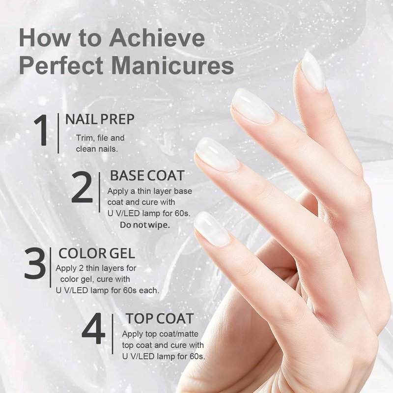 JODSONE Jelly White Gel Nail Polish - 16.5ml Crystal Gloss for Long-Lasting DIY Nail Art