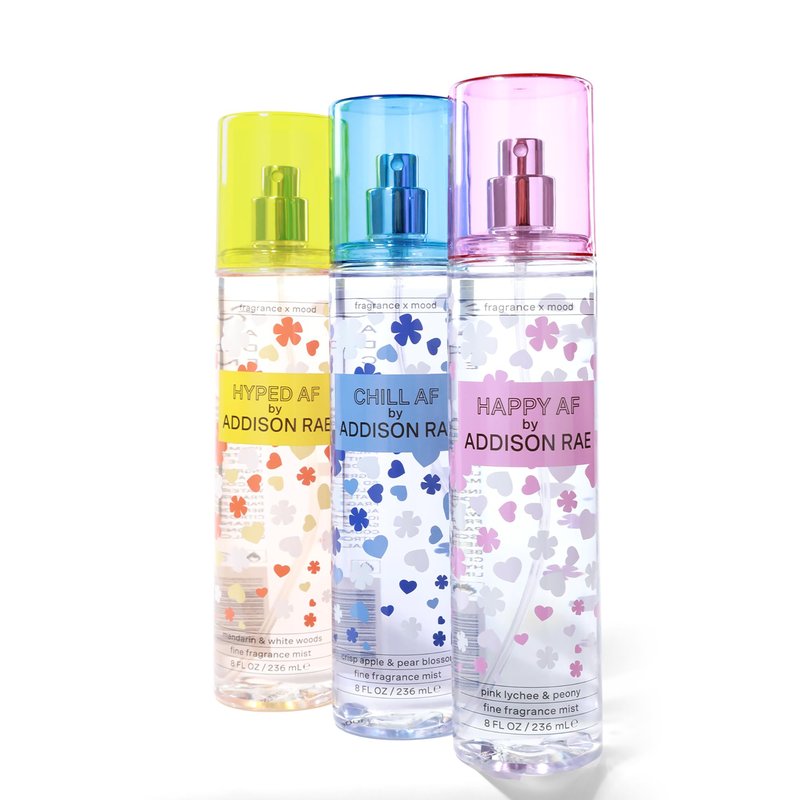 Body Mists Giftset by Addison Rae - Happy, Hyped, Chill - Body Spray for Women - Mood-Enhancing, Vegan, Cruelty Free Fragrance Mists - 3 pc