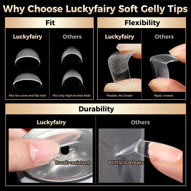 Extra Short Nail Tips: 504pcs Pre-shaped Half-matte Coffin Short Nails, 12 Sizes XS Clear Full Cover Fake Nails Soft Gelly Ballerina Press on Gel Nail Tips for Extension