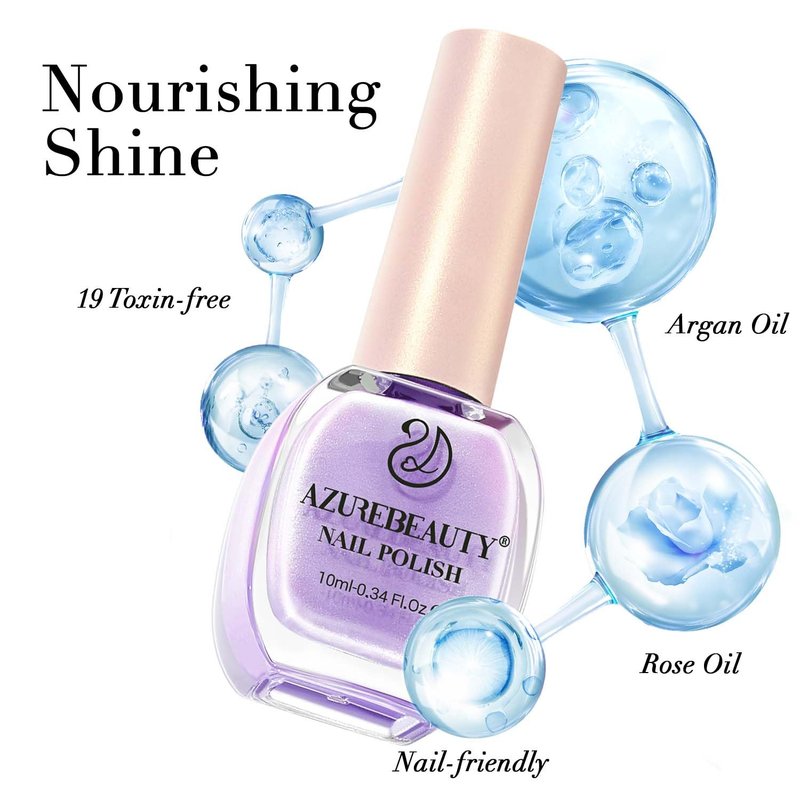 Galaxy Nail Enamel Polish - Quick Dry Blue Purple Violet Color for DIY Manicure & Pedicure