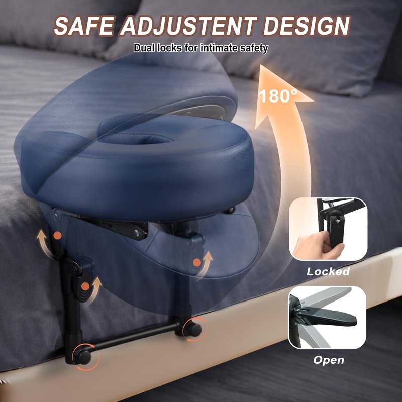 Massage Head Rest for Bed, Adjustable Massage Face Cradle, Home Mattress Top Massage Kit, Home Spa and Salon Table Attachment, Massage Pillow Face Down Perfect for Eye Surgery Recovery & Relaxation